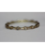 Platinum Narrow Diamond Pattern Eternity Ring w/ Natural Diamonds Sz 8.5 (READ) - $696.20 CAD