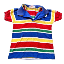 Oshkosh B&#39;Gosh Shirt 1950s 1960s Polo Knit Boys Childrens Size 6 Stripe Vintage - £28.70 GBP