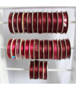 Lot Of 29 Burgundy Spools Of Ribbon 1/8” - $18.69