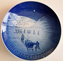 Bing &amp; Grondahl 1972 Christmas in Greenland Plate Jule-Aftern B &amp; G 7&quot; Blue - $7.91