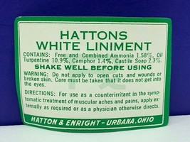 Drug store pharmacy ephemera label advertising Hatton Enright Urbana Lin... - £9.34 GBP