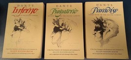 Divine Comedy 3 Volumes Inferno, Purgatorio, Paradiso Dante Allen Mandelbaum Pb - $98.99