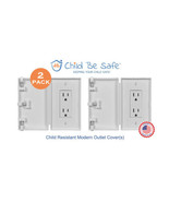 2-Pack Child Be Safe Child and Pet Proof WHITE Wide Wall Outlet Safety C... - £18.64 GBP