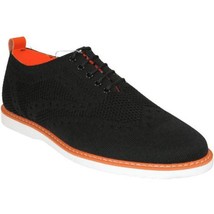 Men Comfort Casual Knit Fabric Wingtip Lace Sneaker Shoes #FRESHORT Black - $59.99