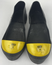 Wilkuro Overshoe Black Yellow Molded Rubber Steel Toe Safety Cap M Men 8-9 - $25.73