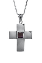 Cross with Jerusalem Nano Bible Pendant Necklace Silver 925 Gift from Ho... - $163.35