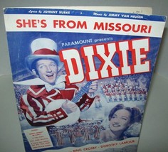 She&#39;s From Missouri DIXIE Bing Crosby Dorothy Lamour 1943 Mayfair Music New York - £4.10 GBP