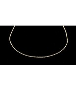 VTG 14K YELLOW GOLD THIN ROPE CHAIN NECKLACE VERY SMALL 13in .626g LOBST... - $1,854.89 MXN