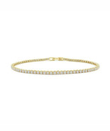 15 CTS Round Cut F VS2 Diamond Tennis Bracelet Real 14k Solid Yellow Gold - €6.026,46 EUR