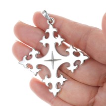 Large Retired James Avery Trinity cross pendant in sterling - £262.64 GBP