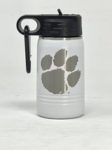 Clemson Lil PAW White 12oz Double Wall Insulated Stainless Steel Sport B... - £23.58 GBP
