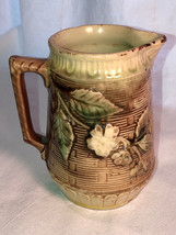 Vintage Majolica Floral Creamer - £23.62 GBP