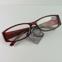 Eyewear READING GLASSES READERS +2.00 lilac black stripe rectangular frame - $10.99