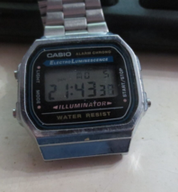 Casio Men&#39;s Digital Quartz Illuminator Alarm Chronograph 36mm Watch A168W DH - £14.81 GBP