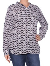 Tommy Hilfiger Womens Core Printed Roll Tab Shirt Size:X-Large,Midnight/Powder - £58.76 GBP