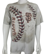 San Francisco Giants T Shirt Mens XL Liquid Blue Factory Grunge Baseball... - £14.07 GBP