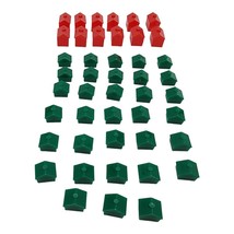 VTG 1961 Monopoly Board Game Genuine Replacement Pieces: 33 Houses &amp; 12 Hotels - £6.57 GBP