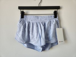 Nwt Lululemon VDPM/PSLB Pastel Blue Low Rise Lined 2.5&quot; Hotty Hot Shorts 8 - £66.05 GBP