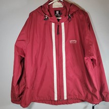 Chaps Ralph Lauren Sport Mens Windbreaker Jacket Large VTG 90s Red Hooded - $34.97