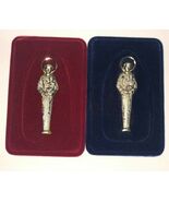 Saint Anthony of Padua Engraved Pewter, Blue or Red Velvet Frame ,New fr... - $219.20 MXN