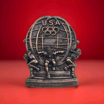 USA Olympic Pin Copper Tone Atlas Globe - $11.95