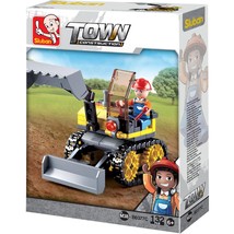 Sluban Kids Tractor Excavator Building Blocks 132 Pcs set Building Toy SLU08609 - £9.50 GBP