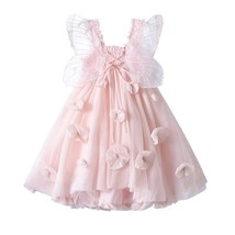 2023 Kids  Dresses for Girls Summer Children Flower Fairy Dress with  Wings Bout - £78.38 GBP