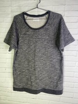 Everlane Womens Knit Cotton Short Sleeve Top Blouse Shirt Gray Size M - £19.16 GBP