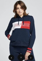 XL Tommy Hilfiger Hoodie with Color Block and Embroidery in Navy New No Tag - £19.65 GBP