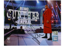 Gunther Autographed WWE &quot;Red Jacket / In Ring&quot; 8&quot; x 10&quot; Photo Fanatics - £53.34 GBP