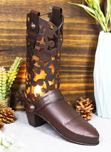 Rustic Country Western Metal Filigree Cowboy Boot Night Light Or Shadow Caster - £42.35 GBP