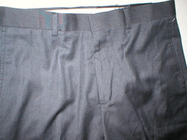 New Mens 34 X 34 Charcoal Dark Gray Designer Pants NWT 81 Parc Bachrach Dress  - £133.59 GBP