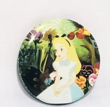 Alice in Wonderland Flower Garden Button Pin 1&quot;Disney WDB0281 - $15.71