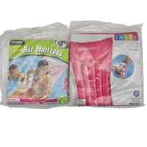 Set of 2 Inflatable Air Mattress for Pools both Pink NIP Unopened 72x27 - £7.09 GBP