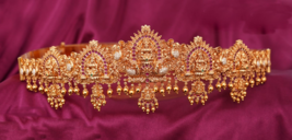 Bollywood Indian AD CZ Style Kamar Bandh South Waist Belt Body Temple Jewelry - £188.50 GBP