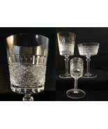 Elegant Glass BUTTON Band Russian Pattern Water Wine Champagne Goblet 1 ... - £17.30 GBP