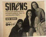 Sirens Print Ad Advertisement Jayne Brook Liza Snyder pa7 - $5.93