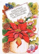 Holland Netherlands Postcard Christmas Die Cut Poinsettia - £2.27 GBP