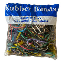 BAZIC Multicolor Rubber Bands Assorted Dimensions 227g/0.5 lbs - £8.69 GBP