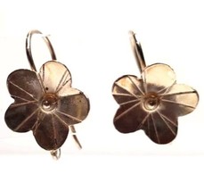 All Solid Sterling 925 Silver Dangling Flowers Earrings 2.3 Grams - £14.85 GBP