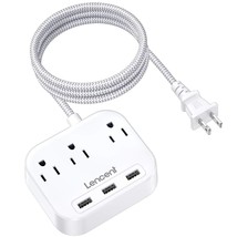 2 Prong Power Strip, 3 Prong To 2 Prong Outlet Adapter, 6.6Ft Braided Ex... - £31.45 GBP