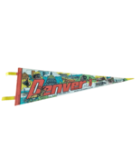 Vtg Pennant Denver Colorado,  Mile High City, Ski Country USA, Great gra... - £11.20 GBP