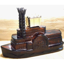 AVON Side Wheeler Steamboat Wild Country 5 oz After Shaves Brown Glass E... - $11.66