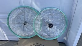 New!!! 22.5” Pair Of Bicycle Lime Green Wheels - $222.74