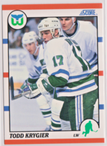 Todd Krygier Hartford Whalers Left Wing 1990-91 Score ROOKIE Card #237 Near Mint - $1.82