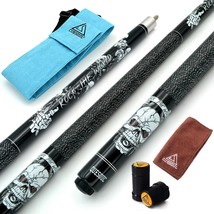 CUESOUL  II 58&quot; 19/20/21 oz Black Pool Cue Stick With Cue Bag with and Joint/Sha - £185.39 GBP