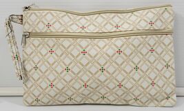 N) Women's Vinyl Clutch Zippered Travel Lunch Carry Bag 11" x 7" - $9.89