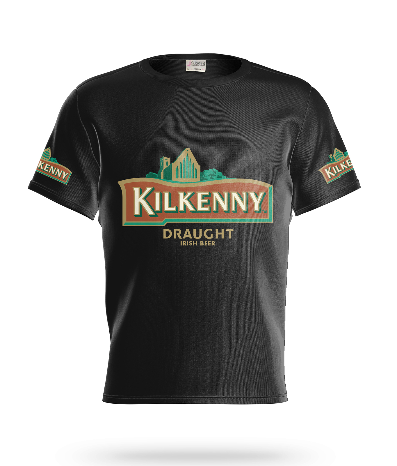 Kilkenny  Beer Logo Black Short Sleeve  T-Shirt Gift New Fashion