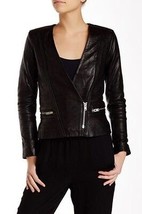 NWT $1400 IRO Leather Jacket Black Imael Asymmetrical Zipper IT 38 XS - £278.15 GBP