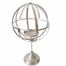 A&amp;B Home Silver Sphere Pillar Candle Holder D11x18&quot; - £47.10 GBP